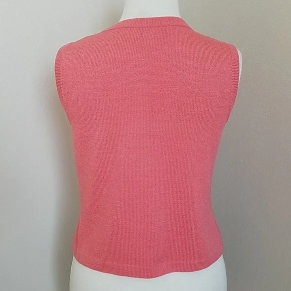Vintage St. John Sport Knit Pink Sleeveless Top - Picture 4 of 6